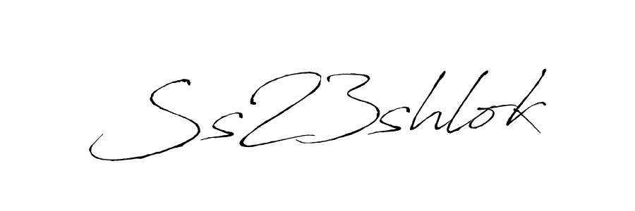 How to Draw Ss23shlok signature style? Antro_Vectra is a latest design signature styles for name Ss23shlok. Ss23shlok signature style 6 images and pictures png