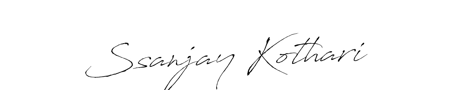 Ssanjay Kothari stylish signature style. Best Handwritten Sign (Antro_Vectra) for my name. Handwritten Signature Collection Ideas for my name Ssanjay Kothari. Ssanjay Kothari signature style 6 images and pictures png