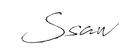 The Antro_Vectra font transforms the name Ssaw into an executive sign with sharp precision and distinguished character. Ssaw signature style 6 images and pictures png