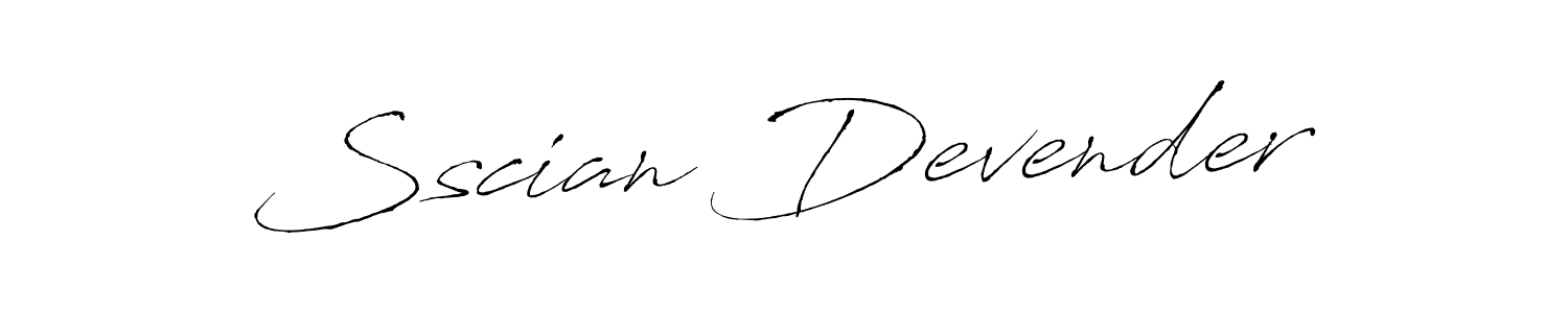 You should practise on your own different ways (Antro_Vectra) to write your name (Sscian Devender) in signature. don't let someone else do it for you. Sscian Devender signature style 6 images and pictures png