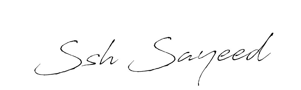 How to make Ssh Sayeed signature? Antro_Vectra is a professional autograph style. Create handwritten signature for Ssh Sayeed name. Ssh Sayeed signature style 6 images and pictures png