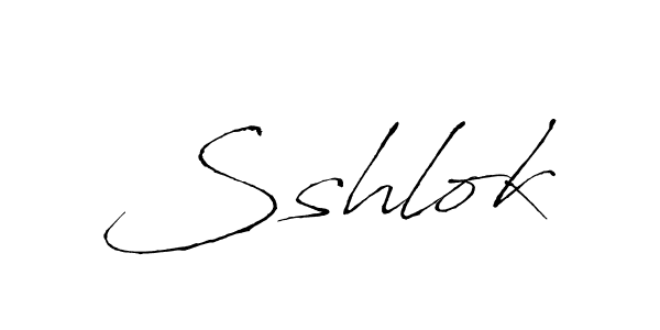 Design your own signature with our free online signature maker. With this signature software, you can create a handwritten (Antro_Vectra) signature for name Sshlok. Sshlok signature style 6 images and pictures png
