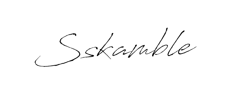 Also we have Sskamble name is the best signature style. Create professional handwritten signature collection using Antro_Vectra autograph style. Sskamble signature style 6 images and pictures png