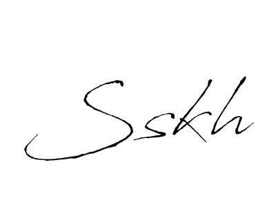 How to make Sskh signature? Antro_Vectra is a professional autograph style. Create handwritten signature for Sskh name. Sskh signature style 6 images and pictures png