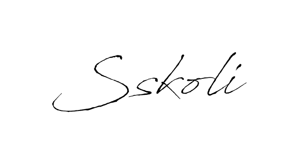 The best way (Antro_Vectra) to make a short signature is to pick only two or three words in your name. The name Sskoli include a total of six letters. For converting this name. Sskoli signature style 6 images and pictures png