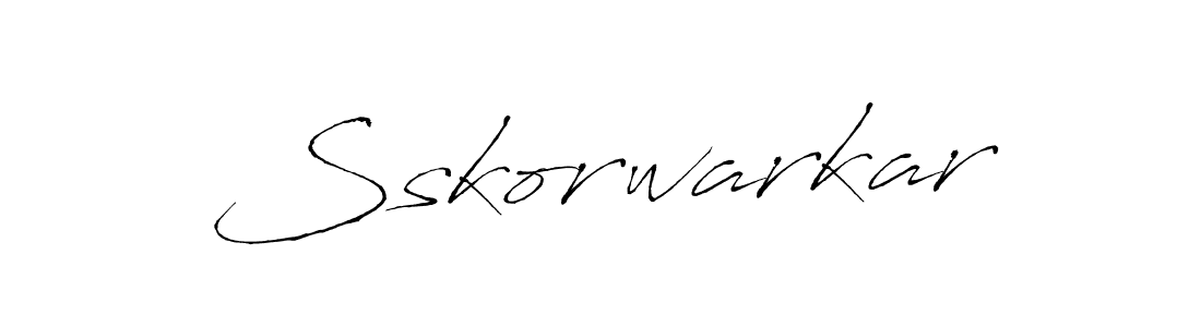Make a beautiful signature design for name Sskorwarkar. With this signature (Antro_Vectra) style, you can create a handwritten signature for free. Sskorwarkar signature style 6 images and pictures png