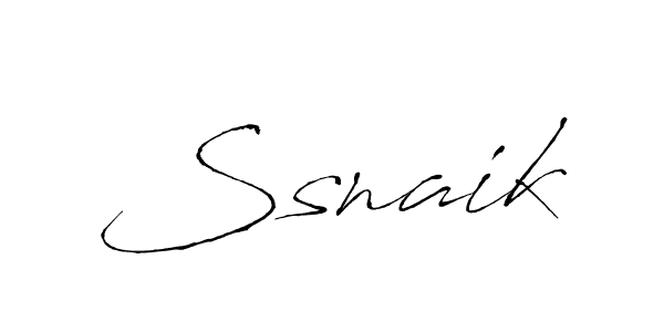 How to make Ssnaik signature? Antro_Vectra is a professional autograph style. Create handwritten signature for Ssnaik name. Ssnaik signature style 6 images and pictures png
