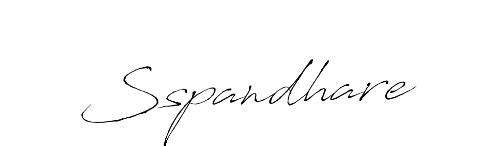Use a signature maker to create a handwritten signature online. With this signature software, you can design (Antro_Vectra) your own signature for name Sspandhare. Sspandhare signature style 6 images and pictures png