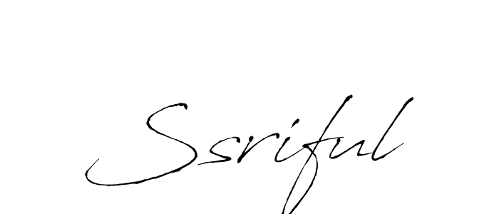 Use a signature maker to create a handwritten signature online. With this signature software, you can design (Antro_Vectra) your own signature for name Ssriful. Ssriful signature style 6 images and pictures png