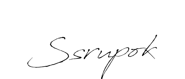 How to make Ssrupok signature? Antro_Vectra is a professional autograph style. Create handwritten signature for Ssrupok name. Ssrupok signature style 6 images and pictures png