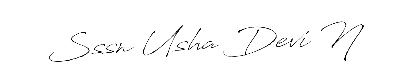 Also You can easily find your signature by using the search form. We will create Sssn Usha Devi N name handwritten signature images for you free of cost using Antro_Vectra sign style. Sssn Usha Devi N signature style 6 images and pictures png