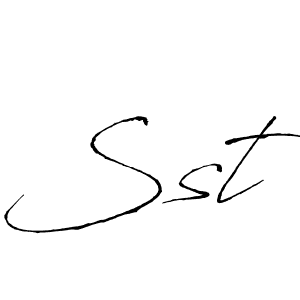 Use a signature maker to create a handwritten signature online. With this signature software, you can design (Antro_Vectra) your own signature for name Sst. Sst signature style 6 images and pictures png