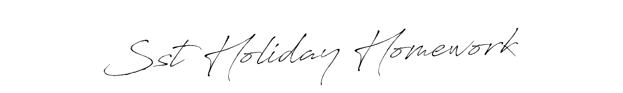 The best way (Antro_Vectra) to make a short signature is to pick only two or three words in your name. The name Sst Holiday Homework include a total of six letters. For converting this name. Sst Holiday Homework signature style 6 images and pictures png