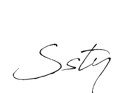 How to make Ssty name signature. Use Antro_Vectra style for creating short signs online. This is the latest handwritten sign. Ssty signature style 6 images and pictures png