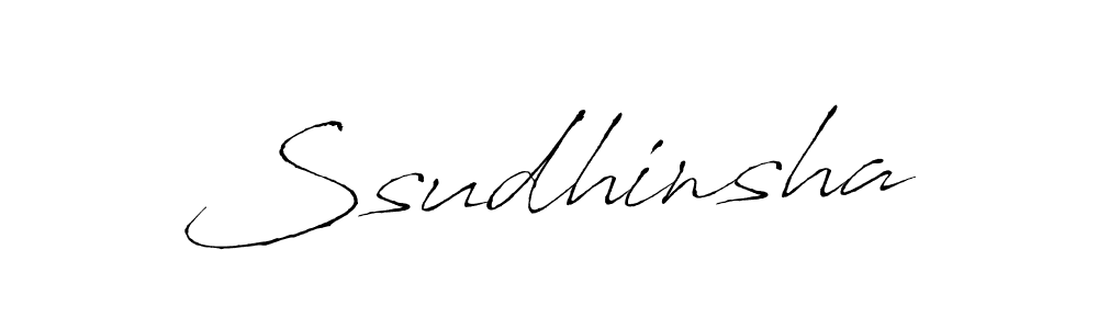 Make a beautiful signature design for name Ssudhinsha. With this signature (Antro_Vectra) style, you can create a handwritten signature for free. Ssudhinsha signature style 6 images and pictures png