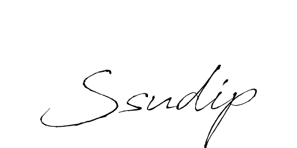Make a beautiful signature design for name Ssudip. With this signature (Antro_Vectra) style, you can create a handwritten signature for free. Ssudip signature style 6 images and pictures png