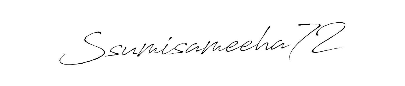 How to make Ssumisameeha72 name signature. Use Antro_Vectra style for creating short signs online. This is the latest handwritten sign. Ssumisameeha72 signature style 6 images and pictures png