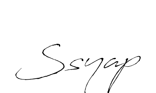 How to make Ssyap signature? Antro_Vectra is a professional autograph style. Create handwritten signature for Ssyap name. Ssyap signature style 6 images and pictures png