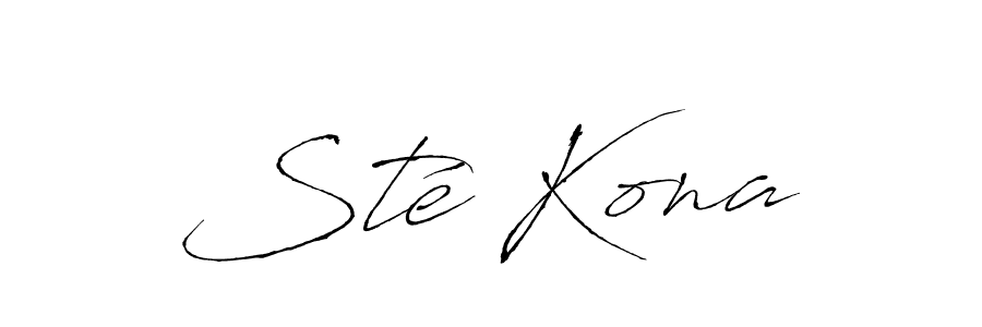 Create a beautiful signature design for name Sté Kona. With this signature (Antro_Vectra) fonts, you can make a handwritten signature for free. Sté Kona signature style 6 images and pictures png