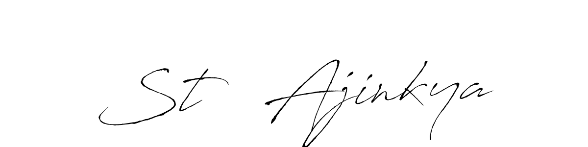 Antro_Vectra is a professional signature style that is perfect for those who want to add a touch of class to their signature. It is also a great choice for those who want to make their signature more unique. Get St   Ajinkya name to fancy signature for free. St   Ajinkya signature style 6 images and pictures png