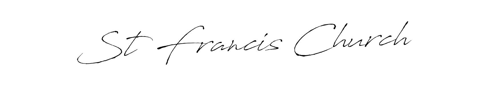 Antro_Vectra is a professional signature style that is perfect for those who want to add a touch of class to their signature. It is also a great choice for those who want to make their signature more unique. Get St Francis Church name to fancy signature for free. St Francis Church signature style 6 images and pictures png