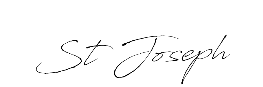 You should practise on your own different ways (Antro_Vectra) to write your name (St Joseph) in signature. don't let someone else do it for you. St Joseph signature style 6 images and pictures png