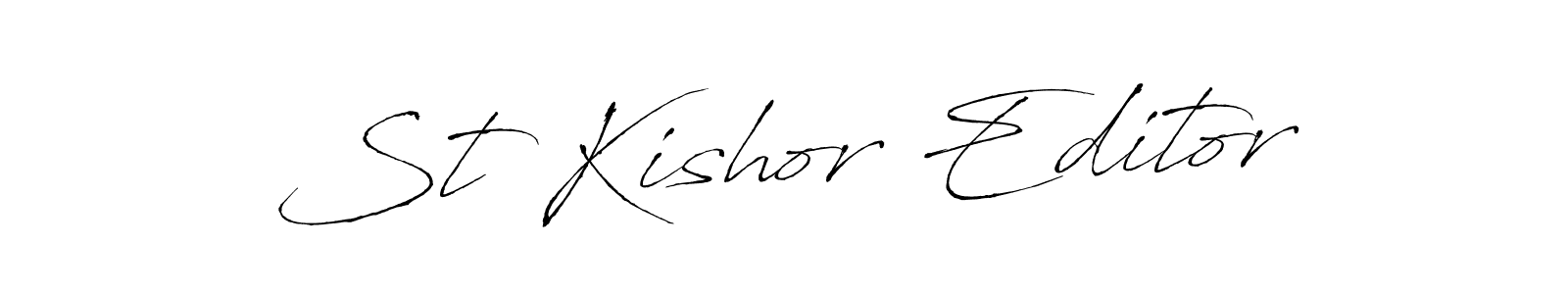 if you are searching for the best signature style for your name St Kishor Editor. so please give up your signature search. here we have designed multiple signature styles  using Antro_Vectra. St Kishor Editor signature style 6 images and pictures png