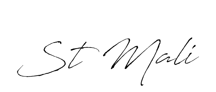 Antro_Vectra is a professional signature style that is perfect for those who want to add a touch of class to their signature. It is also a great choice for those who want to make their signature more unique. Get St Mali name to fancy signature for free. St Mali signature style 6 images and pictures png