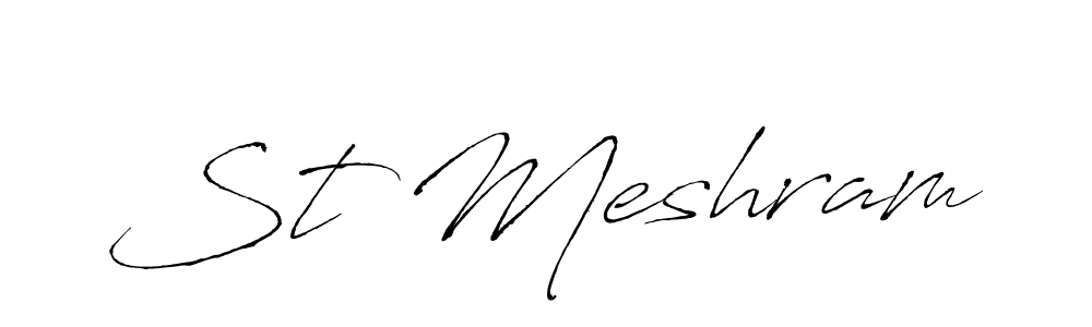 Also You can easily find your signature by using the search form. We will create St Meshram name handwritten signature images for you free of cost using Antro_Vectra sign style. St Meshram signature style 6 images and pictures png