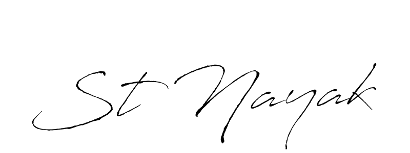 St Nayak stylish signature style. Best Handwritten Sign (Antro_Vectra) for my name. Handwritten Signature Collection Ideas for my name St Nayak. St Nayak signature style 6 images and pictures png