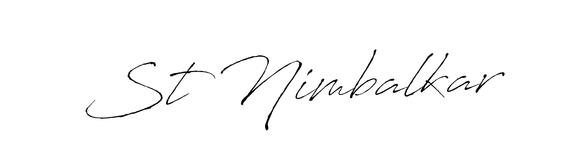 Make a beautiful signature design for name St Nimbalkar. Use this online signature maker to create a handwritten signature for free. St Nimbalkar signature style 6 images and pictures png