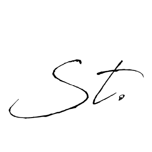 Similarly Antro_Vectra is the best handwritten signature design. Signature creator online .You can use it as an online autograph creator for name St.. St. signature style 6 images and pictures png