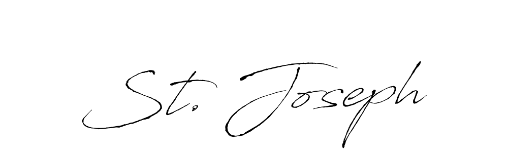 St. Joseph stylish signature style. Best Handwritten Sign (Antro_Vectra) for my name. Handwritten Signature Collection Ideas for my name St. Joseph. St. Joseph signature style 6 images and pictures png