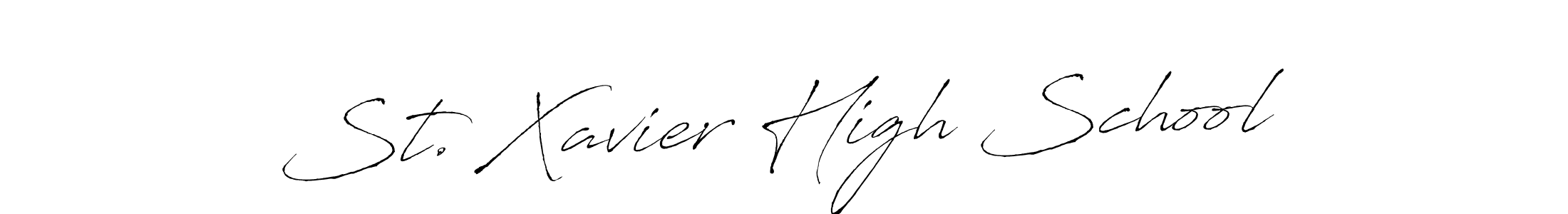 St. Xavier High School stylish signature style. Best Handwritten Sign (Antro_Vectra) for my name. Handwritten Signature Collection Ideas for my name St. Xavier High School. St. Xavier High School signature style 6 images and pictures png