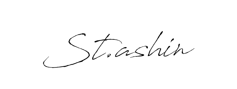 Design your own signature with our free online signature maker. With this signature software, you can create a handwritten (Antro_Vectra) signature for name St.ashin. St.ashin signature style 6 images and pictures png