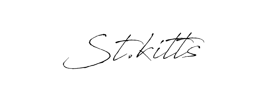 St.kitts  stylish signature style. Best Handwritten Sign (Antro_Vectra) for my name. Handwritten Signature Collection Ideas for my name St.kitts . St.kitts  signature style 6 images and pictures png