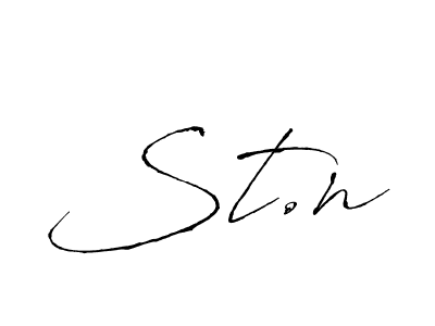 St.n stylish signature style. Best Handwritten Sign (Antro_Vectra) for my name. Handwritten Signature Collection Ideas for my name St.n. St.n signature style 6 images and pictures png