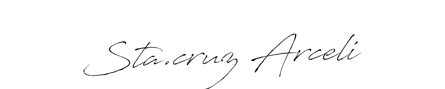 Similarly Antro_Vectra is the best handwritten signature design. Signature creator online .You can use it as an online autograph creator for name Sta.cruz Arceli. Sta.cruz Arceli signature style 6 images and pictures png