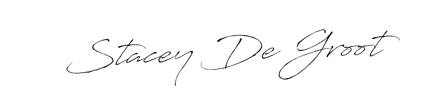 Stacey De Groot stylish signature style. Best Handwritten Sign (Antro_Vectra) for my name. Handwritten Signature Collection Ideas for my name Stacey De Groot. Stacey De Groot signature style 6 images and pictures png