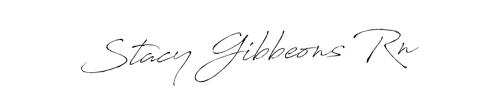 How to make Stacy Gibbeons Rn name signature. Use Antro_Vectra style for creating short signs online. This is the latest handwritten sign. Stacy Gibbeons Rn signature style 6 images and pictures png