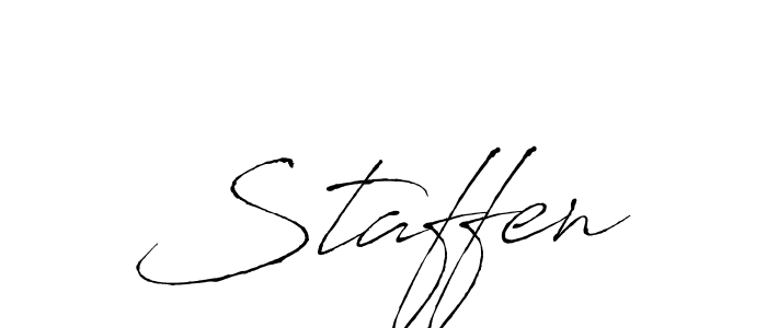 How to make Staffen signature? Antro_Vectra is a professional autograph style. Create handwritten signature for Staffen name. Staffen signature style 6 images and pictures png