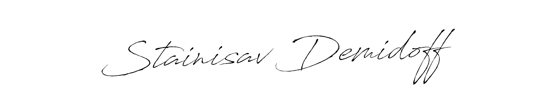 Antro_Vectra is a professional signature style that is perfect for those who want to add a touch of class to their signature. It is also a great choice for those who want to make their signature more unique. Get Stainisav Demidoff name to fancy signature for free. Stainisav Demidoff signature style 6 images and pictures png