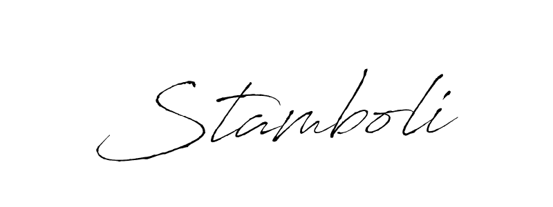 Use a signature maker to create a handwritten signature online. With this signature software, you can design (Antro_Vectra) your own signature for name Stamboli. Stamboli signature style 6 images and pictures png