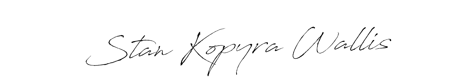 Once you've used our free online signature maker to create your best signature Antro_Vectra style, it's time to enjoy all of the benefits that Stan Kopyra Wallis name signing documents. Stan Kopyra Wallis signature style 6 images and pictures png