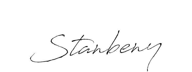 Use a signature maker to create a handwritten signature online. With this signature software, you can design (Antro_Vectra) your own signature for name Stanbeny. Stanbeny signature style 6 images and pictures png