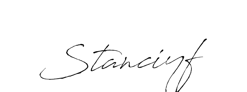 How to make Stanciyf name signature. Use Antro_Vectra style for creating short signs online. This is the latest handwritten sign. Stanciyf signature style 6 images and pictures png