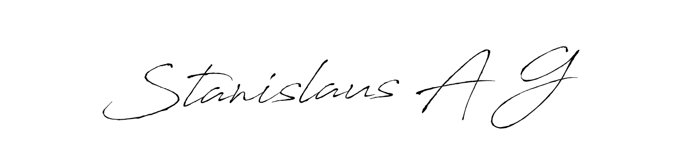 Design your own signature with our free online signature maker. With this signature software, you can create a handwritten (Antro_Vectra) signature for name Stanislaus A G. Stanislaus A G signature style 6 images and pictures png