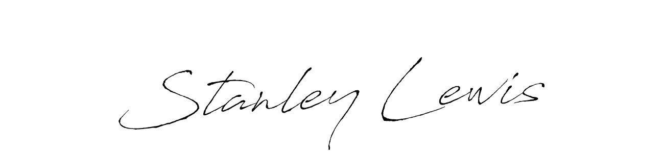 Stanley Lewis stylish signature style. Best Handwritten Sign (Antro_Vectra) for my name. Handwritten Signature Collection Ideas for my name Stanley Lewis. Stanley Lewis signature style 6 images and pictures png