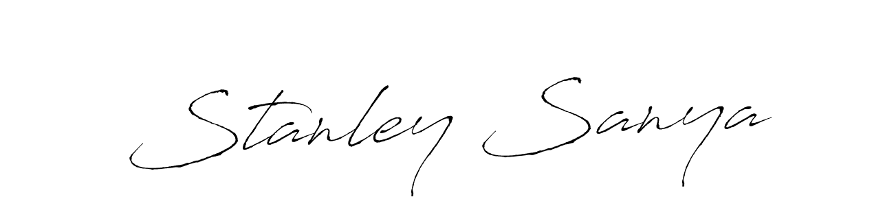 The best way (Antro_Vectra) to make a short signature is to pick only two or three words in your name. The name Stanley Sanya include a total of six letters. For converting this name. Stanley Sanya signature style 6 images and pictures png