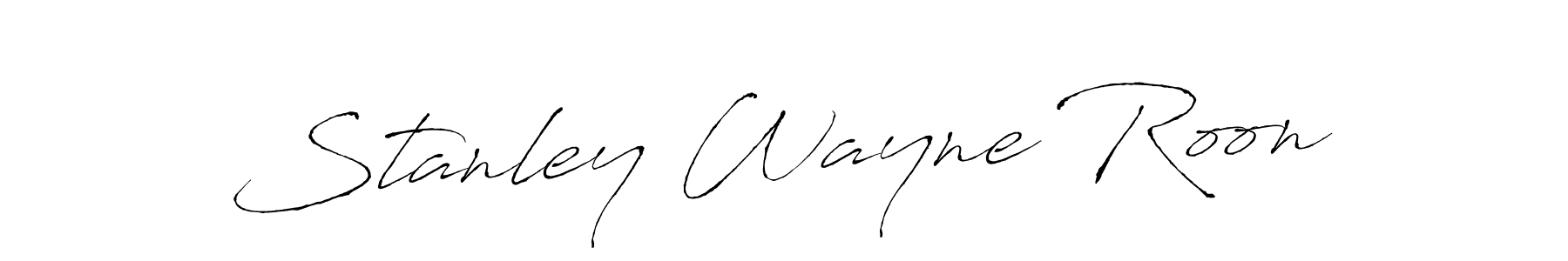 Make a beautiful signature design for name Stanley Wayne Roon. With this signature (Antro_Vectra) style, you can create a handwritten signature for free. Stanley Wayne Roon signature style 6 images and pictures png